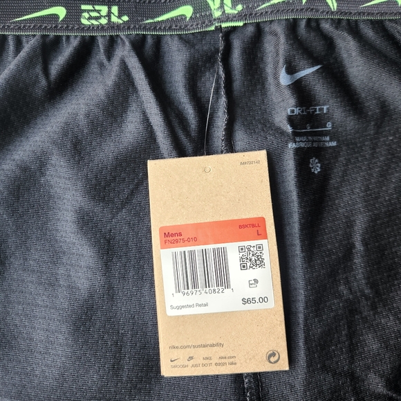Nike Ja Morant Dri-Fit DNA 6 Basketball Shorts Black Green  Size L - Picture 11 of 12
